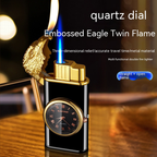 Face Clock Dial Dual Flame Fuel Lighter