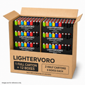 LIGHTERVORO J6 disposable lighters 12-box full carton with assorted colors