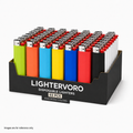 LIGHTERVORO J6 disposable lighters 50-pack display box with 3 bonus pieces